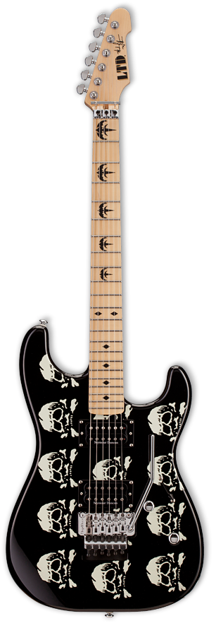 skull and bones guitar